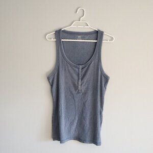 Aerie Women's Blue Sz XXL‎ Ribbed Scoop Neck Stretch Racerback Tank Top